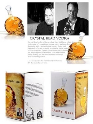 Uravas Store 1000 ml Crystal Head Kuru Kafa Içki Şişesi