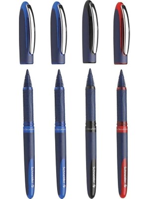 Schneider One Business Roller Kalem 0,6 mm 2 Mavi 1 Kırmızı 1 Siyah Renkli İmza Kalemi