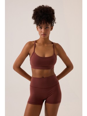 Los Ojos x Ece Bordo Spor Sütyeni Super Crop Top