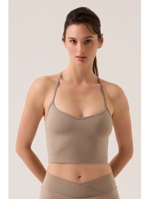 Los Ojos x Ece Vizon Kalp Yaka Spor Sütyeni Sweetheart Neck Top