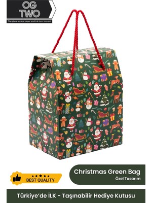 OGTWO Premium Konsept Tasarım Hediye Kutusu & Çanta Boş Karton Hediye Paketi Hediyelik Kutu - 24x14x20cm