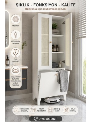 Venatto Napoliçok Amaçlı Dolap,kirli Çamaşır Dolapı (%100MDF)