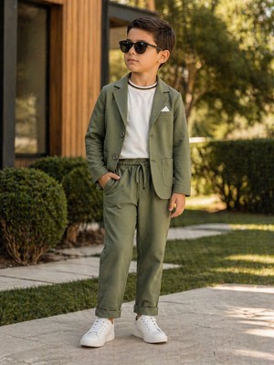 tinytrends Erkek Çocuk Cotton Spor Takım Elbise Bayramlık/düğün/özel Gün