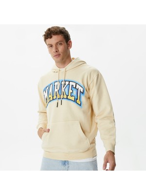 Market Smiley Pair Of Dice Erkek Krem Hoodie