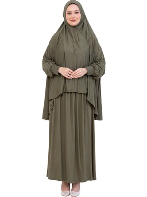 Modish Group Iki Parça Namaz Elbisesi – Uzun Pamuklu Tesettür Giyim Abaya & Başörtüsü Set