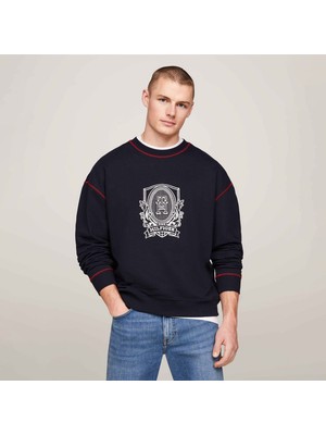 Tommy Hilfiger Erkek Mavi Sweatshirt