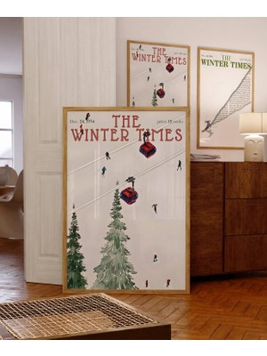 Ninastore 2 Adet Vintage Kayak Sonrası Dergisi Kapağı Posteri - Retro Noel Duvar Sanatı - Şenlikli Tatil