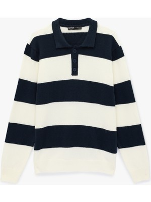 Koton Regular Fit Uzun Kollu Polo Yaka Kışlık Triko Kazak