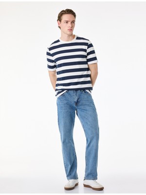 Koton Pamuklu Normal Bel Straight Fit Jean Pantolon - Mark Jean