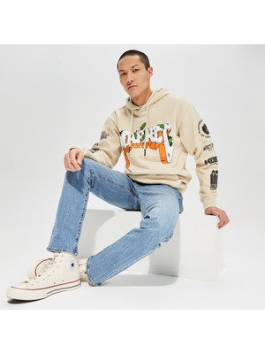 Market Growclub Erkek Krem Hoodie