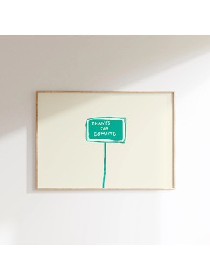 Ninastore "geldiğiniz Için Teşekkürler" Baskısı - Şık Giriş Holü Baskısı - Minimalist Daire Dekorasyonu
