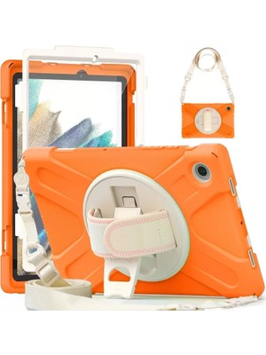 MarkEntegra Newface Samsung Galaxy X200 Tab A8 10.5 Kılıf Amazing Tablet Kapak - Turuncu
