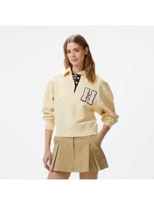 Tommy Hilfiger Tommy Jeans H Graphic Hwk Kadın Sarı Sweatshirt