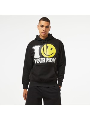 Market Smiley Your Mom Erkek Siyah Sweatshirt