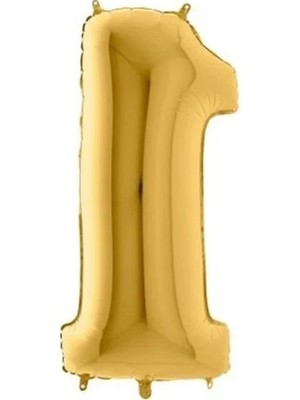 Calperia Altın Renk 36 cm 1 Rakamlı Folyo Balon