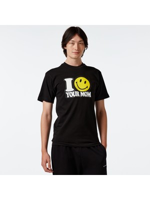 Market Smiley Your Mom Erkek Siyah T-Shirt