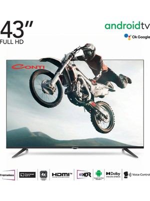Conti CT43AN300F 43 Full Hd Frameless Android Tv