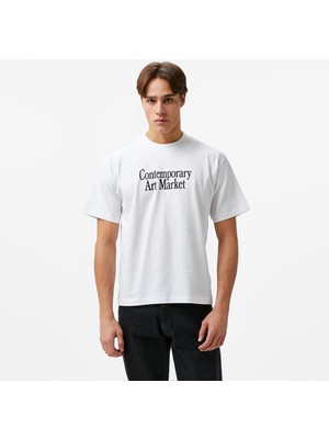 Market Smiley C.a.m. Erkek Beyaz T-Shirt