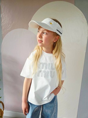 Superbaby Kız Çocuk Kristal Taş Detaylı Taşlanmış Jean ve %100 Pamuk Tişört Kombin - Barbie Stil