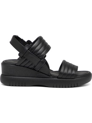 Tergan Siyah Hakiki Deri Kadın Sandalet - K26Y1SN68669-A23
