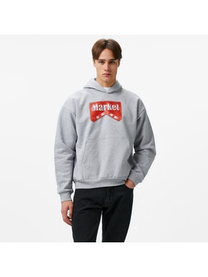 Market Bullrider Erkek Gri Sweatshirt