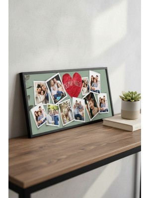 Kişiye Özel Aile Fotoğraf Kolaj Tablosu – Isimli Anı Tablosu | De