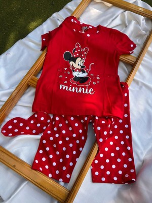 bebexy Mınnıe Mause Kırmızı Pijama Takımı