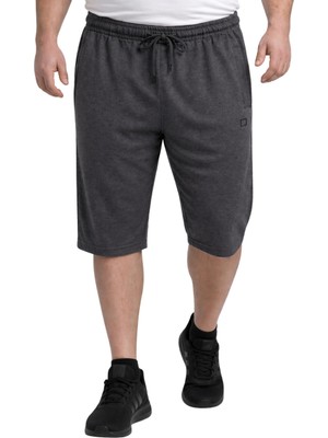 Battal Moda Battalmoda Erkek Büyük Beden Antrasit Iki Iplik Cep Fermuarlı Kapri 3xl-4xl-5xl-6xl-7xl-8xl