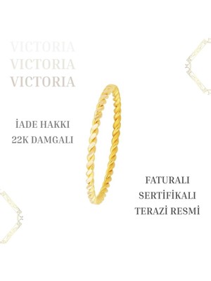 Victoria 4 gr 2’li Burma Yatırımlık Altın Bilezik – Sertifikali - Faturalı – 22 Ayar Damgalı – Iade Hakkı