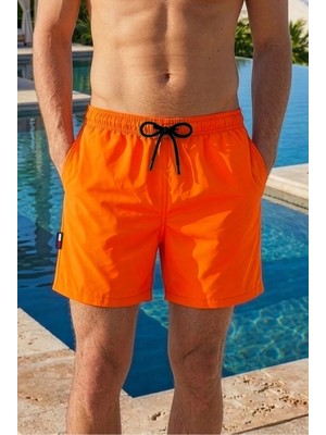 D1fference Summer Erkek Deniz Şortu Hızlı Kuruyan Kısa Boy Lastikli Bağcıklı Fermuarlı Cepli Plaj Havuz Şortu