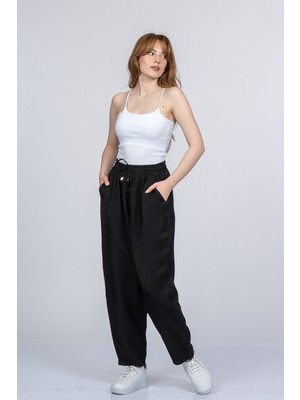 MissVina Orielle Beli Lastikli Bilek Boy Pantolon