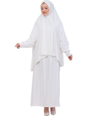 Modish Group Iki Parça Namaz Elbisesi – Uzun Pamuklu Tesettür Giyim Abaya & Başörtüsü Set