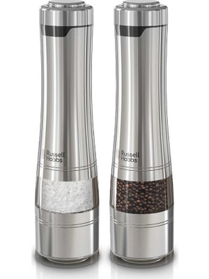 Russell Hobbs 23460-56 Classsics Gümüş Tuz & Karabiber Öğütücü 50 g x 2, Şık Tasarım ve Paslanmaz Çelik