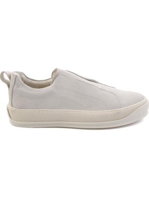 Bambi Beyaz Hakiki Deri Erkek Sneaker E01549000402