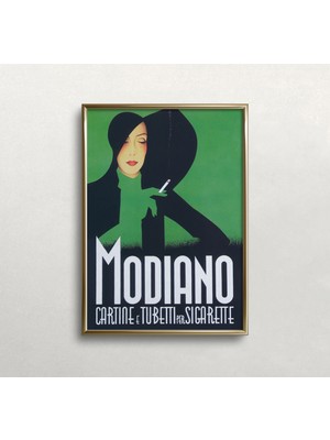 Ninastore Modiano Duvar Sanatı - Modiano Baskısı - Art Deco Duvar Sanatı - Vintage Reklam - Sigara Kağıtları