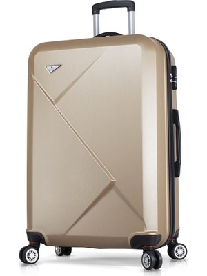 My Valice Diamond Gold Renk Büyük Boy Valiz 76 x 48 x 30 cm ABS Malzeme ile Hafif ve Dayanıklı