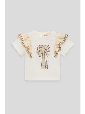 GB Baby Bg Store Kız Bebek Ekru Tshirt