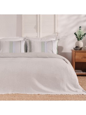 Puffy Klaire Çift Kişilik Polycotton Pike Takımı - Gri
