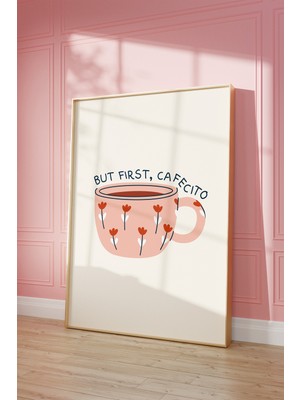 Ninastore Ama Önce Cafecito Baskısı: Ispanyol Kahve Kupası Sanatı (Baskı)