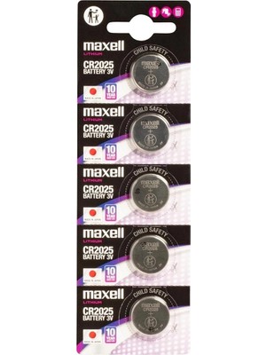 Eco Port Maxell CR2025 3V Lityum Bios Baskül Terazi Pili 5’li Kartela 5 Adet