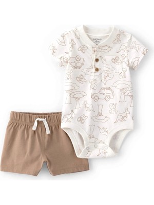 Carter's Erkek Bebek Body Şort Set 1U564910