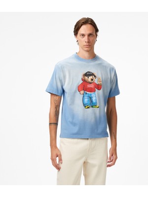 The Market Fit Check Bear Erkek Mavi T-Shirt