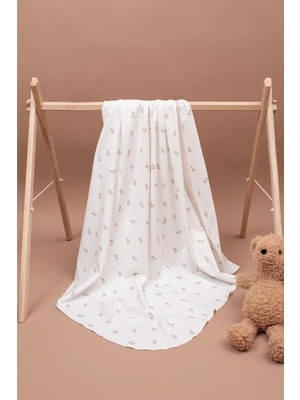 Vauva Bebek Çocuk Battaniyesi 85X95 cm %100 Pamuk  Baskılı