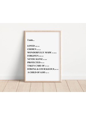 Ninastore Retro Baskıbaskı - Hristiyan Duvar Sanatı - Kutsal Yazılar Galerisi Hediyesi - Hristiyan Kız