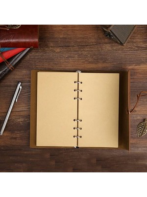 ForWhat Büro Ev Ofis Hediyesi Için Lacivert Deri Yaprak Desenli Defter