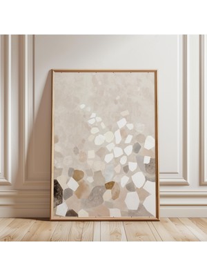 Ninastore Nötr Soyut Baskı - Nötr Duvar Sanatı - Ev Ortamı Sanatı - Modern Sanat Baskısı - Iskandinav Duvar