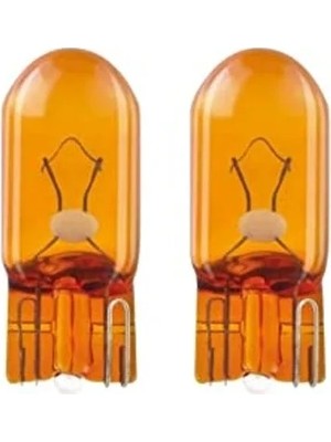 Calperia Dipsiz Turuncu T10 Ampul, 12V 5W, 2 Adet Set ile Uyumlu