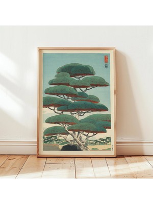 Ninastore Soyut Ağaç Posteri | Minimalist Doğa Duvar Sanatı | Japon Tarzı Baskı | Modern Botanik Sanat Eseri
