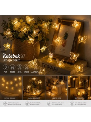 Generic Kelebek LED Işık Zinciri – 30’lu Dekoratif Peri Işığı (4.5 Metre)