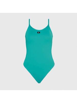 Calvin Klein Monogram Kadın Mavi Mayo